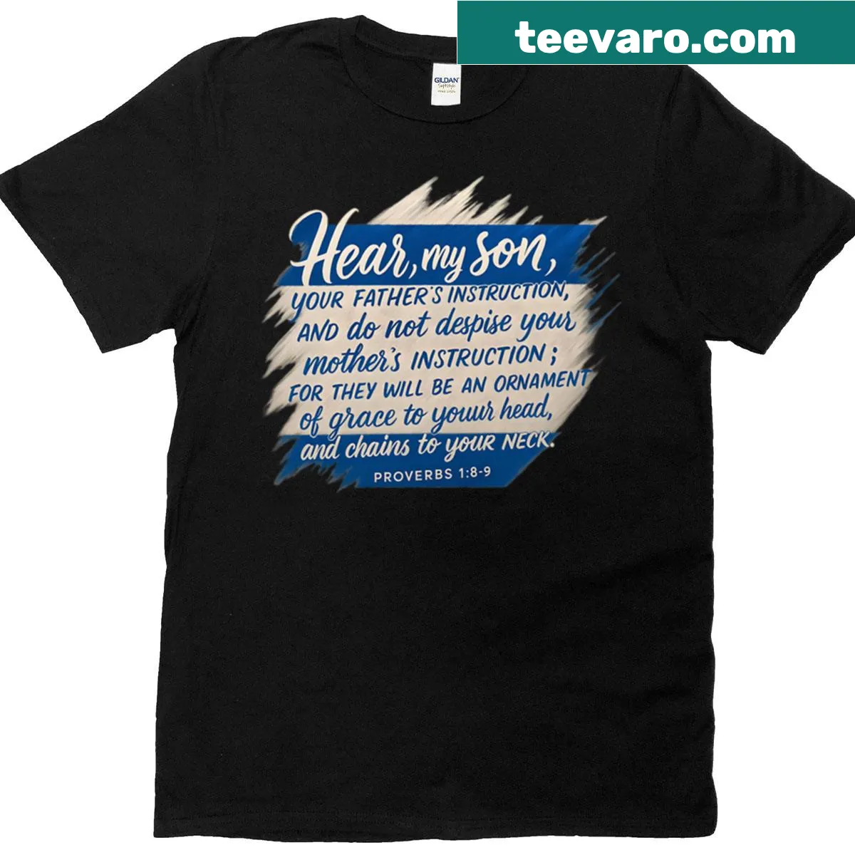 Text design featuring 'A Crown Of Grace' on t-shirt — on a men's t-shirt