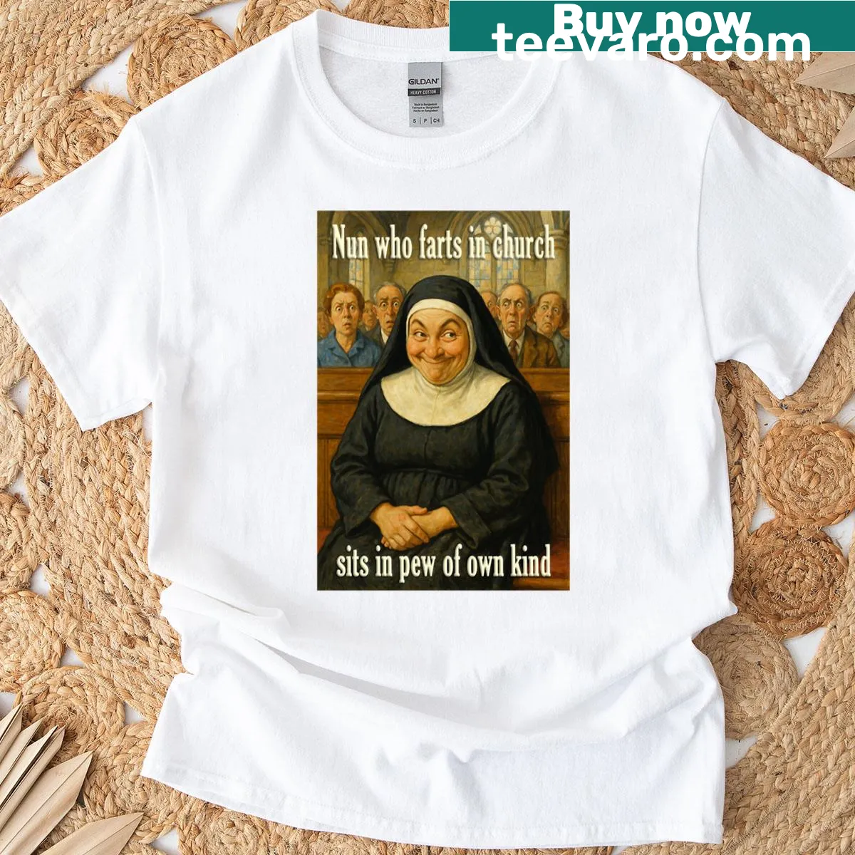 Typographic t-shirt with humorous saying about personal space — on a men's t-shirt
