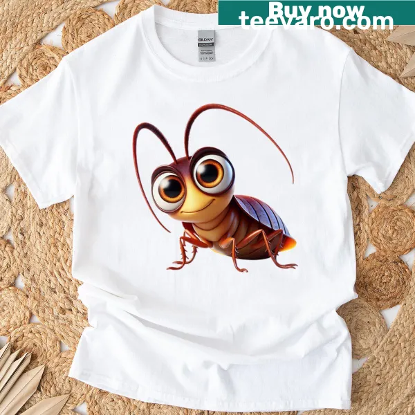 Cute illustration of an Australian cockroach on a T-shirt