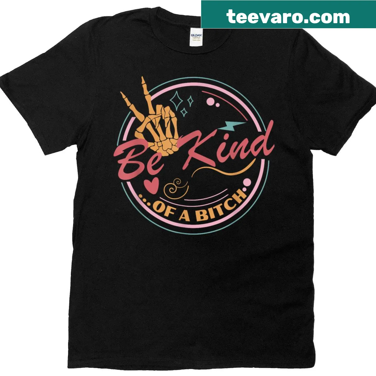 Funny skeleton hand graphic on an edgy T-shirt — on a men's t-shirt