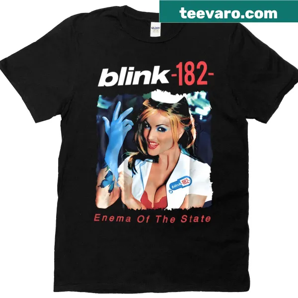Retro-style T-shirt featuring soundwaves, celebrating pop-punk nostalgia