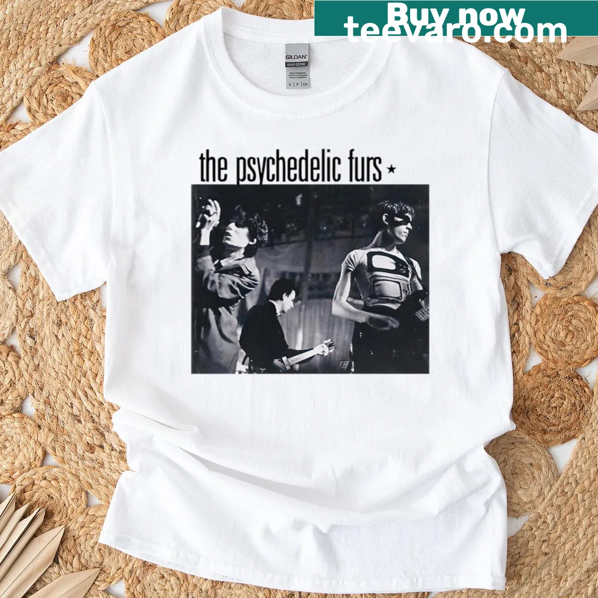 Edgy tee with a blurred heart design representing love and music — on a men's t-shirt