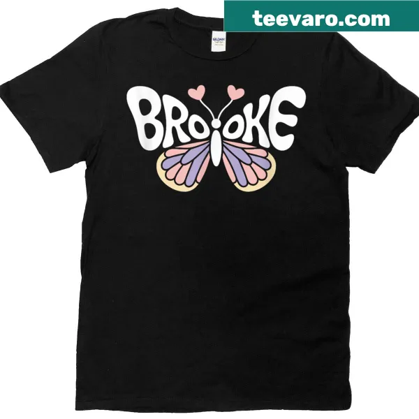 Personalized T-shirt with butterfly design and cute name art