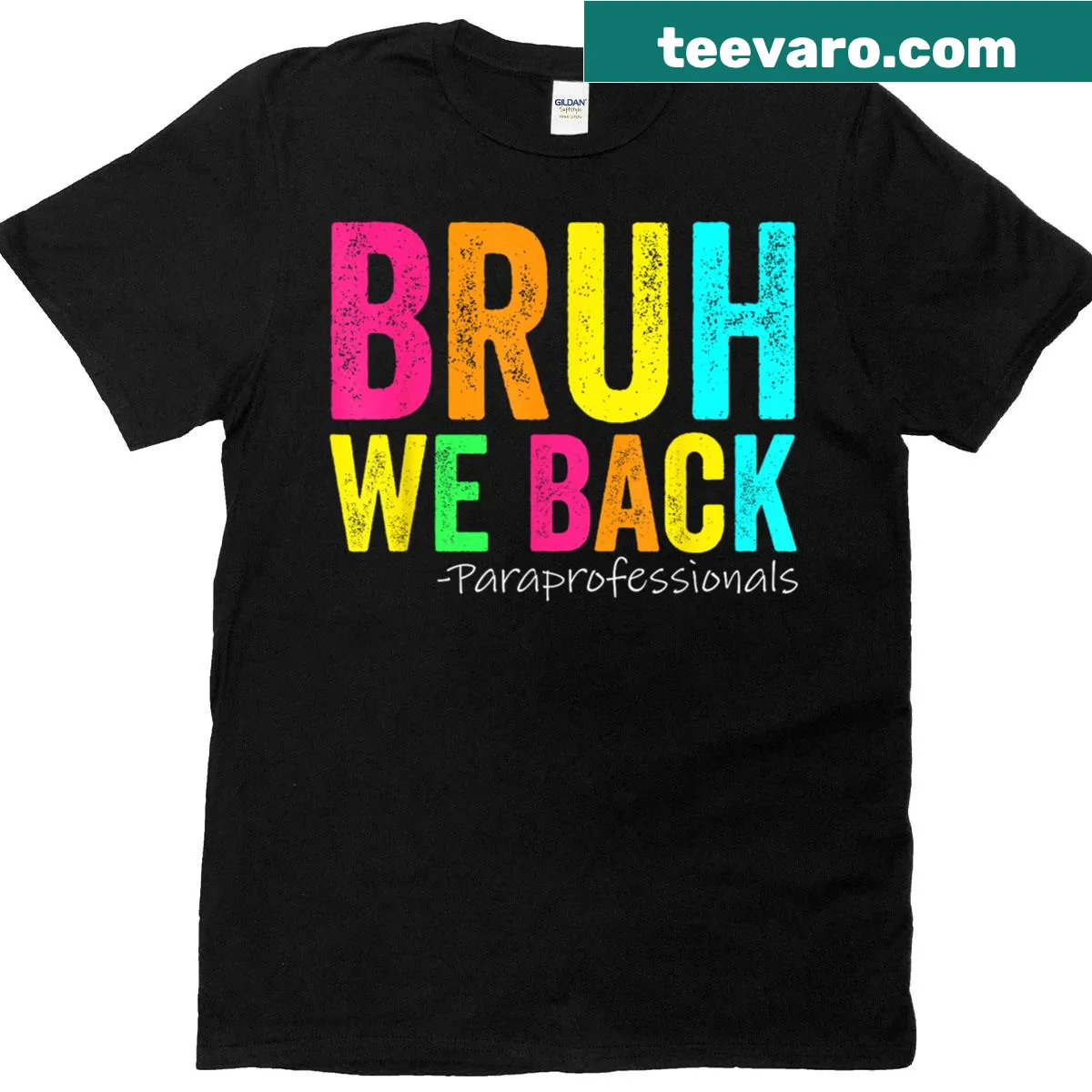 Vintage-style t-shirt honoring paraprofessionals with humorous text — on a men's t-shirt