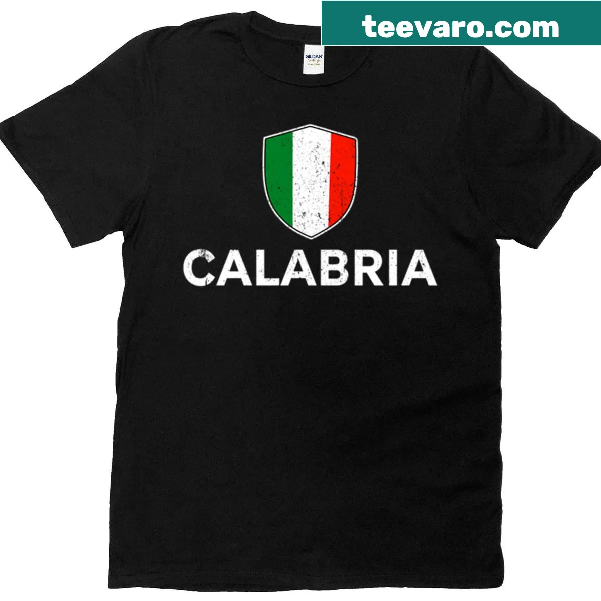 Proud Calabria T-shirt celebrating Italian Calabrese heritage — on a men's t-shirt