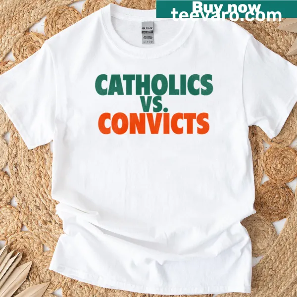 Retro t-shirt celebrating the 1988 Catholics vs Convicts football game
