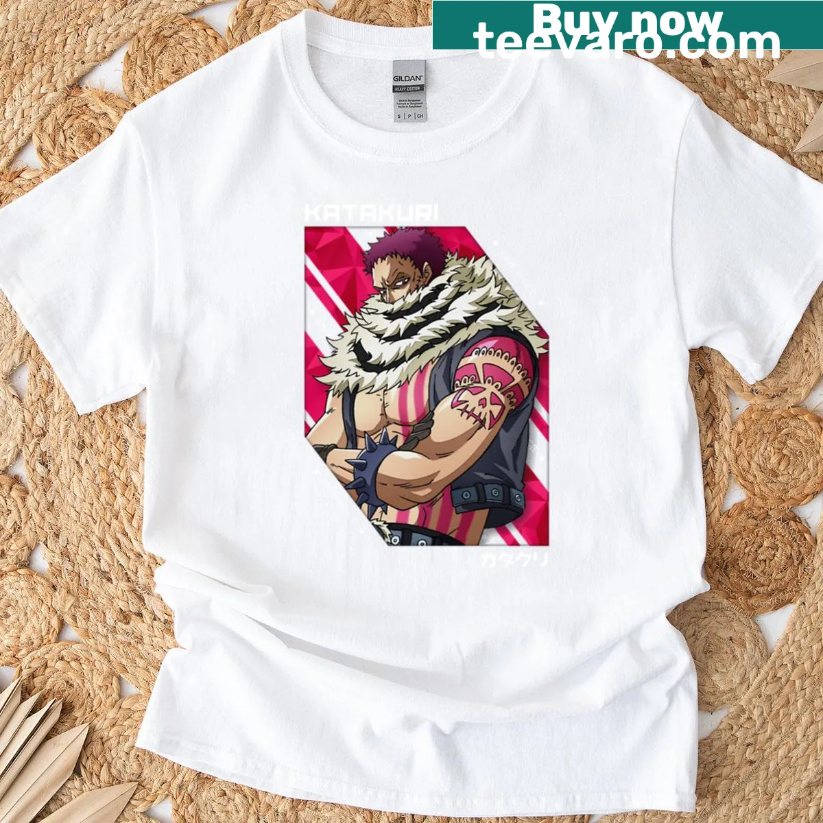 Illustration of Charlotte Katakuri from One Piece on a T-shirt — on a men's t-shirt