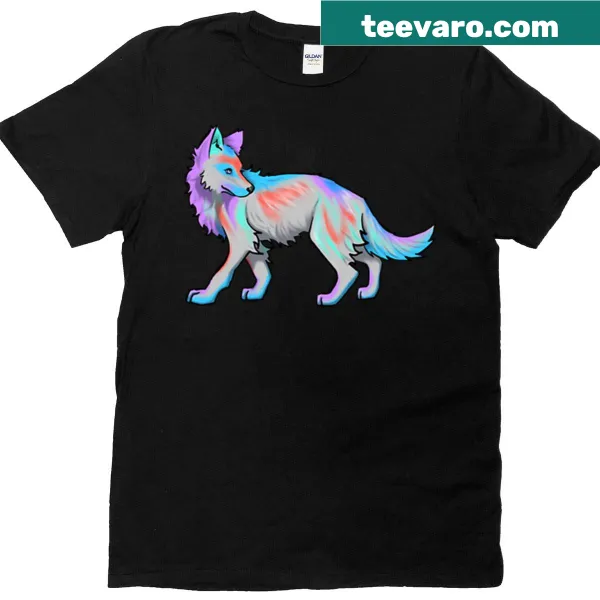 Illustration of a wolf on a t-shirt