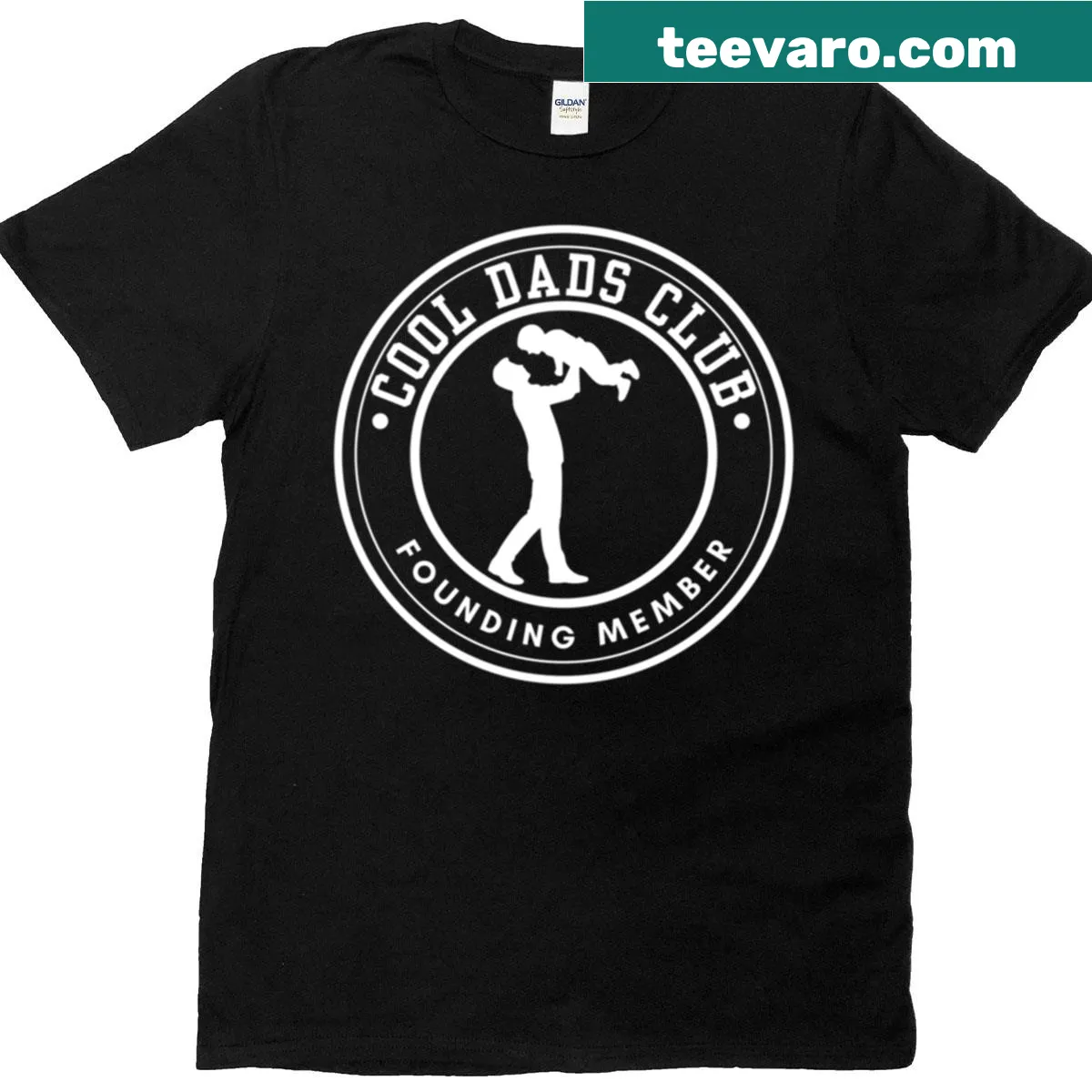 Funny dad and son t-shirt with Cool Dads Club design — on a men's t-shirt