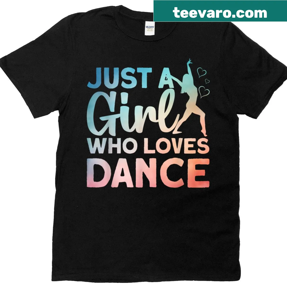 Charming t-shirt for women featuring lyrical dance art design — on a men's t-shirt