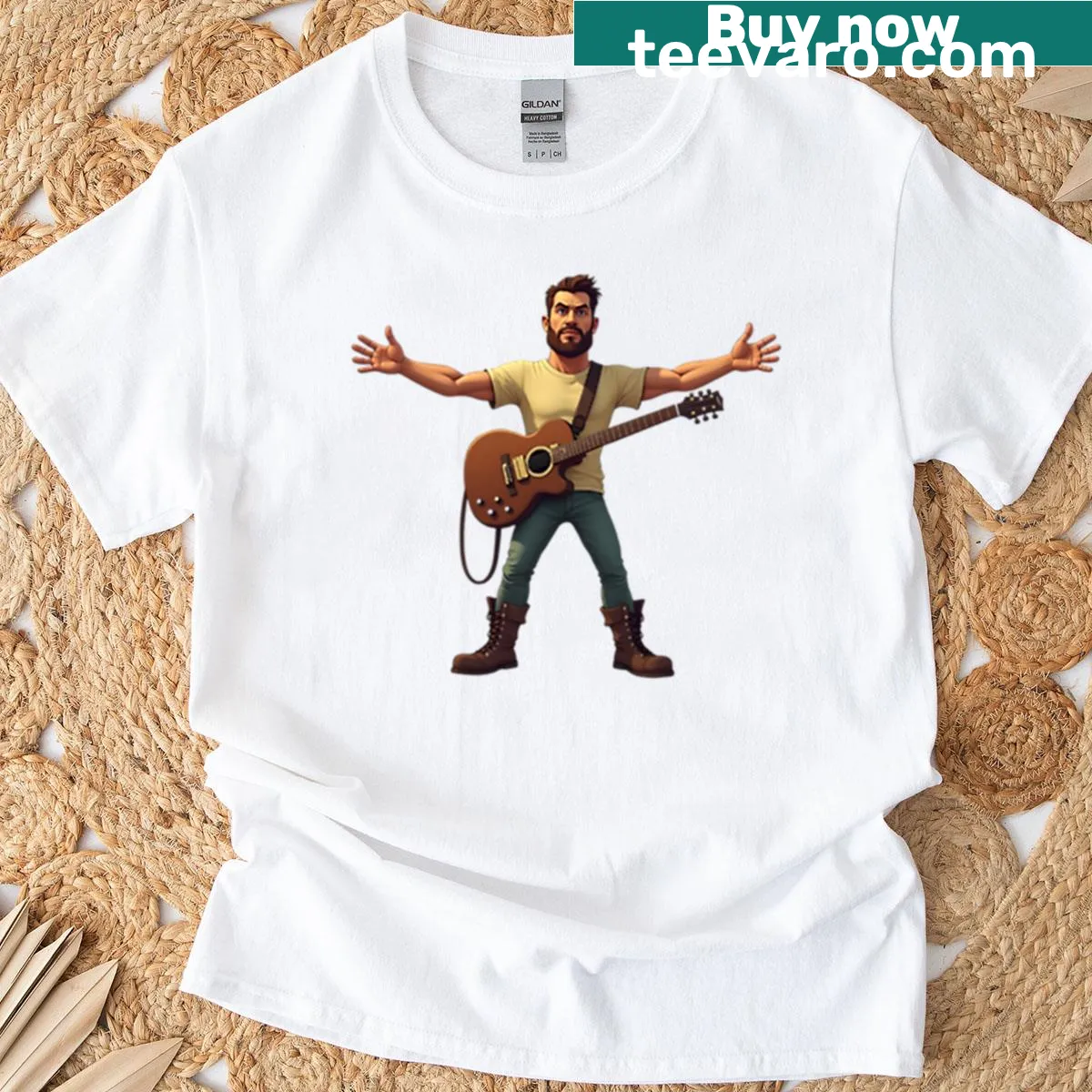 Bold typography T-shirt with 'Arms Open' celebrating Creed band — on a men's t-shirt