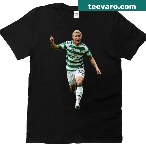 Graphic T-shirt featuring Daizen Maeda for Glasgow Celtic fans