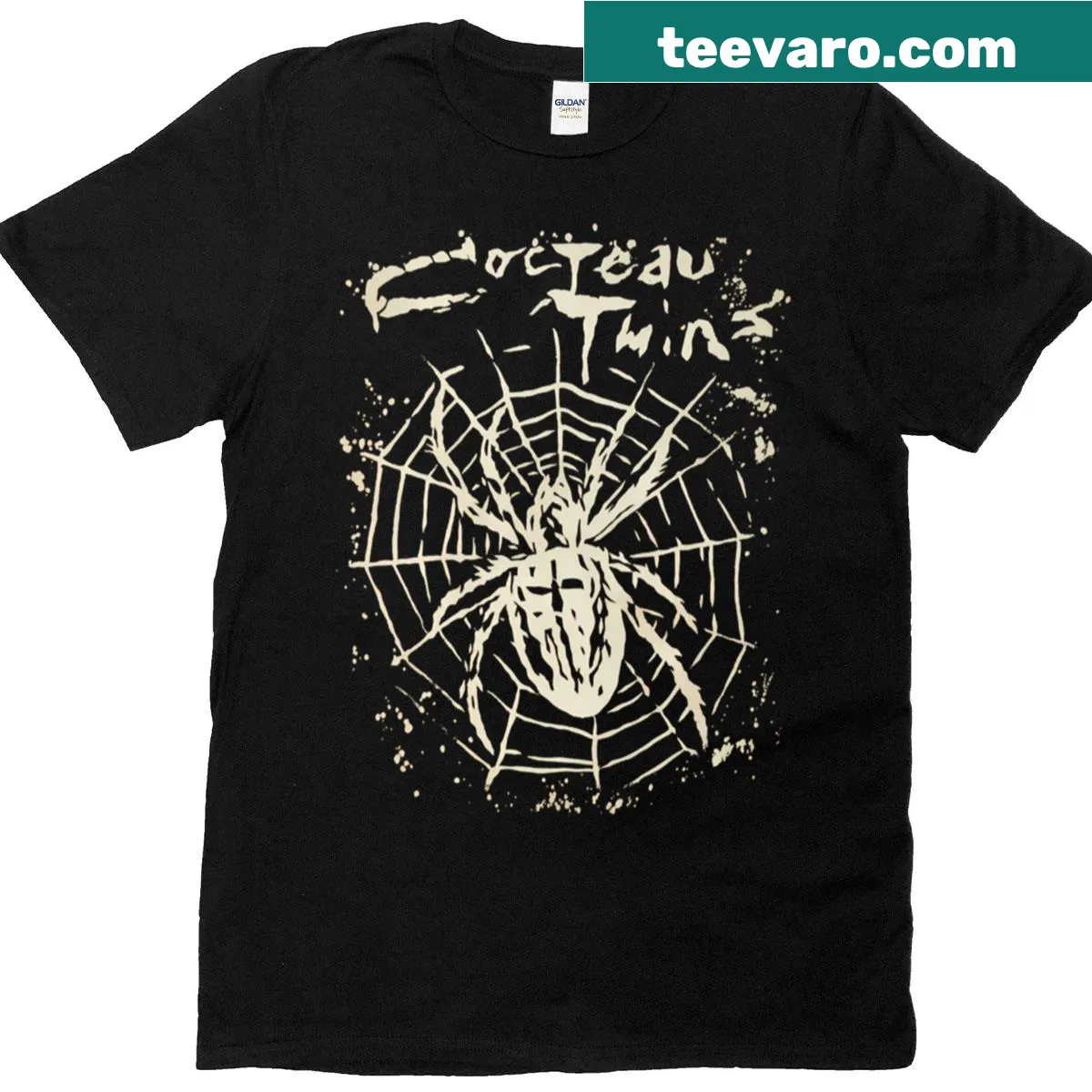 Vintage-inspired tee with dreamwave music typography — on a men's t-shirt