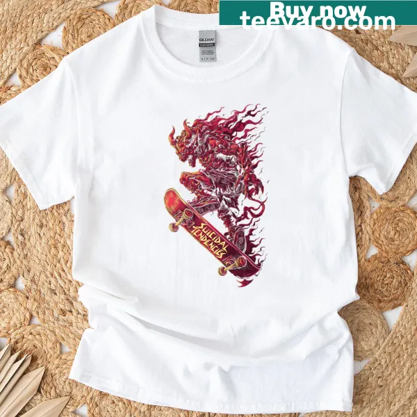 Bold T-shirt featuring the phrase 'Skate Or Die' and punk rock designs