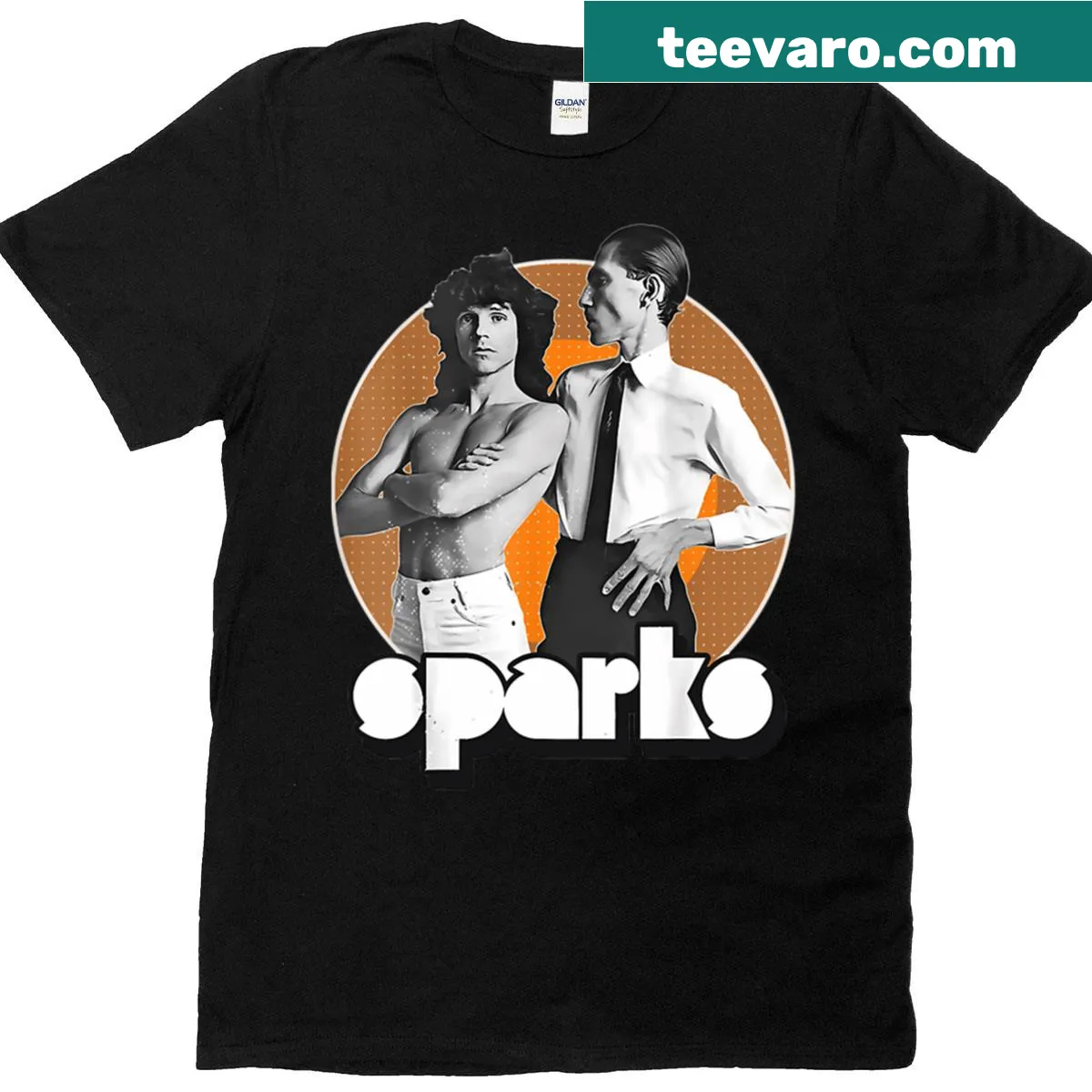 Music-themed t-shirt with the phrase 'Electric Synth Fun Sparks' — on a men's t-shirt