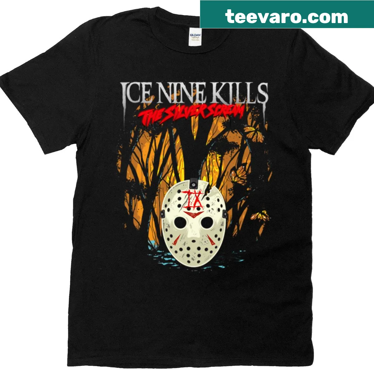 T-shirt featuring the phrase 'Elegy For The Axed' in a creative design — on a men's t-shirt