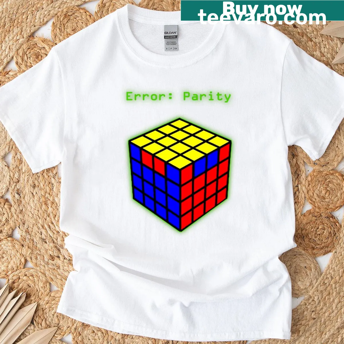 Graphic tee featuring text 'Error Parity' in a bold design — on a men's t-shirt