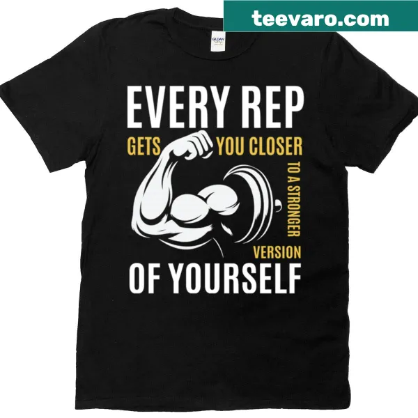 Inspirational fitness t-shirt with motivational typography