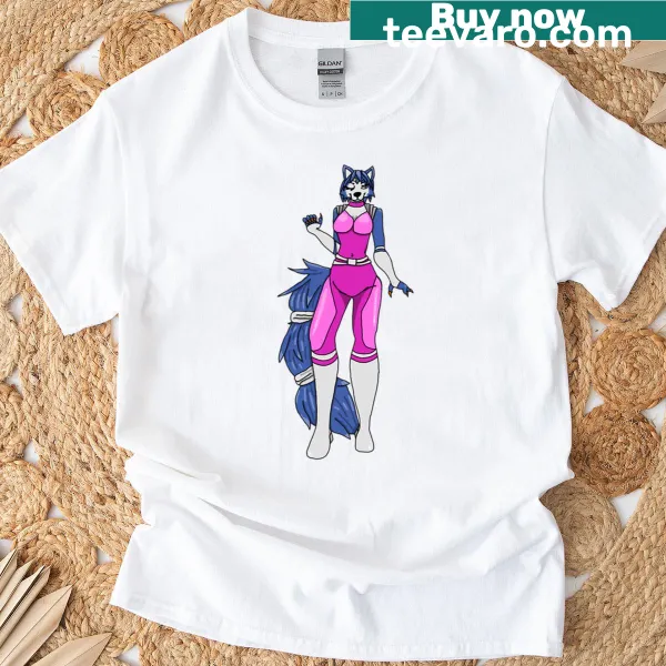 Artistic fanart graphic of Krystal on a T-shirt