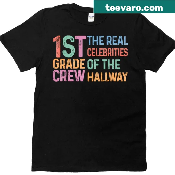 Fun 1st Grade Crew graphic shirt for kids