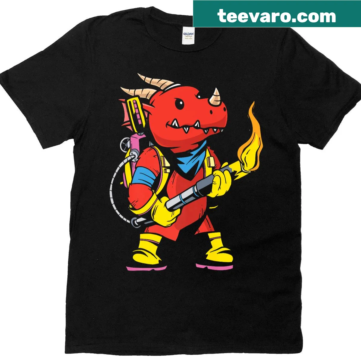 Edgy T-shirt for flamethrower enthusiasts featuring bold graphics — on a men's t-shirt