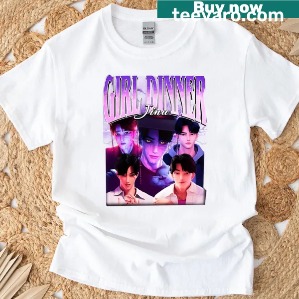 Demon hunter Jinu graphic on Kpop-themed t-shirt