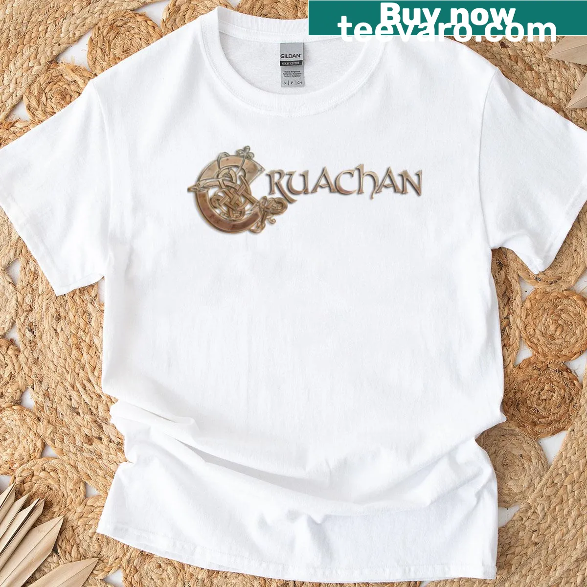 Grunge yin-yang design on a duality fusion T-shirt — on a men's t-shirt