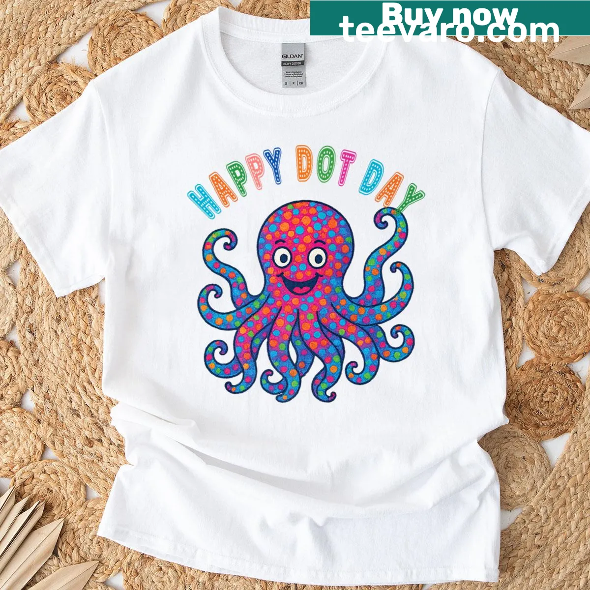 Cute octopus illustration on a Fun Day T-shirt — on a men's t-shirt