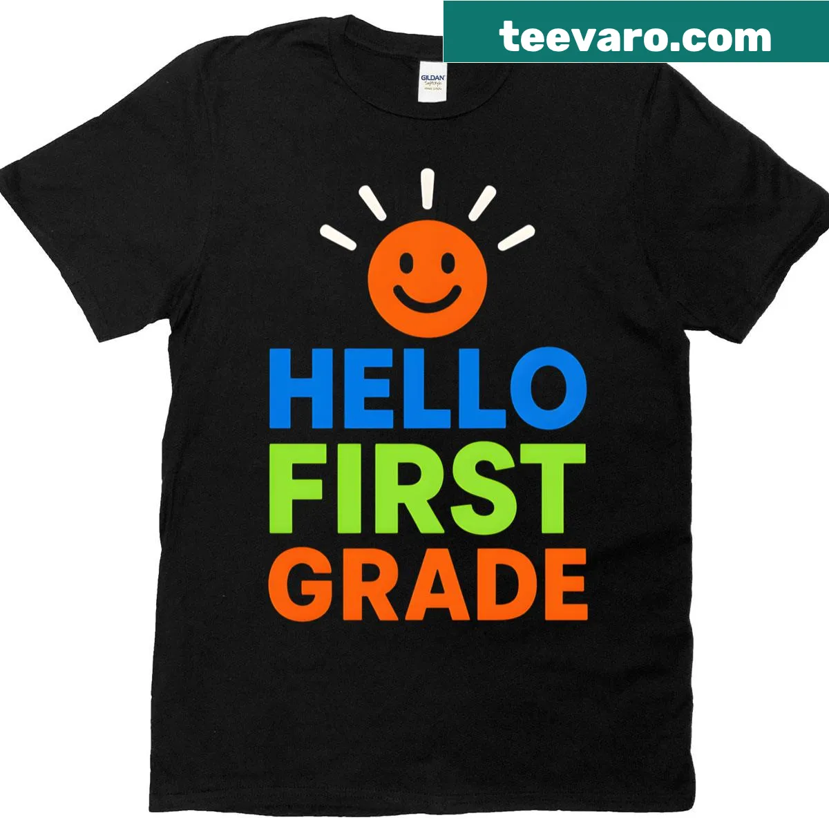 Cute design featuring Hello First Grade for the first day of school — on a men's t-shirt