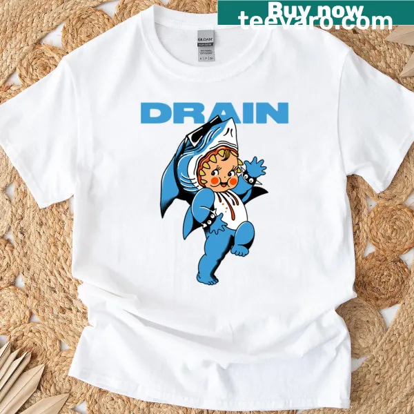 Vintage distressed T-shirt featuring a drain echo poster design