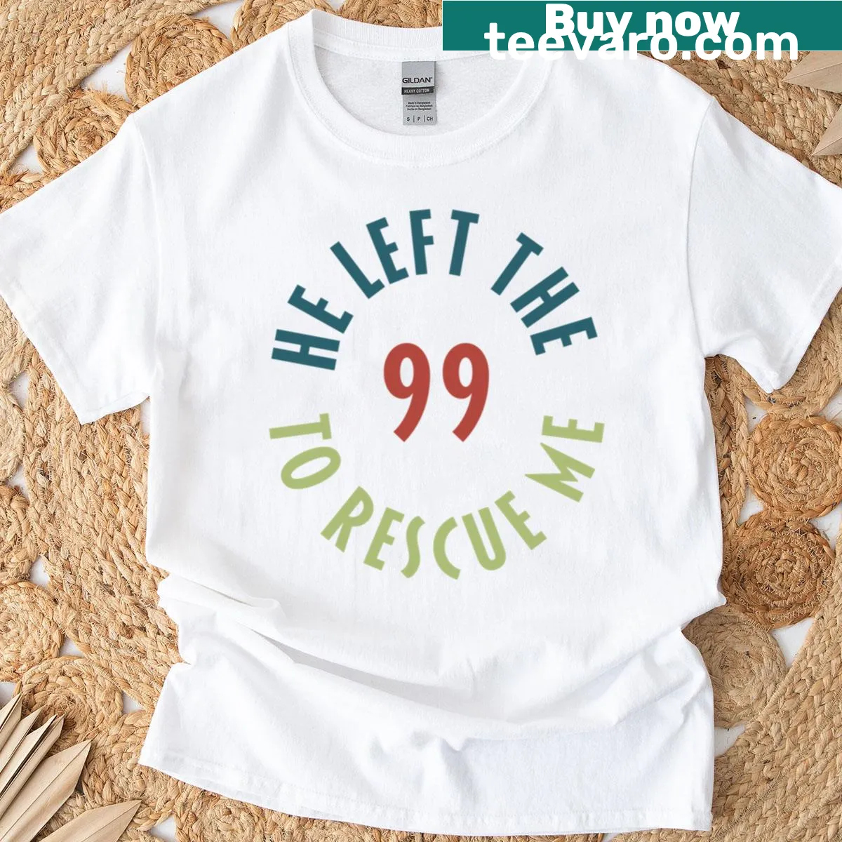 Inspirational T-shirt featuring Matthew 18:12 Bible verse — on a men's t-shirt