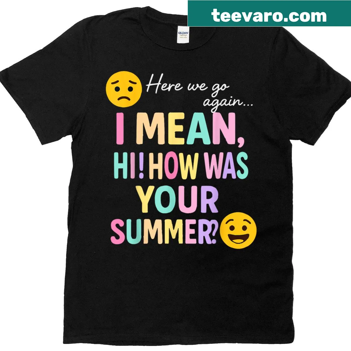 Typography design with a humorous saying for teachers on a t-shirt — on a men's t-shirt