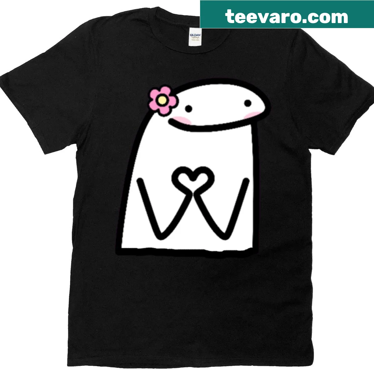 Minimalist love design with heart hands graphic — on a men's t-shirt