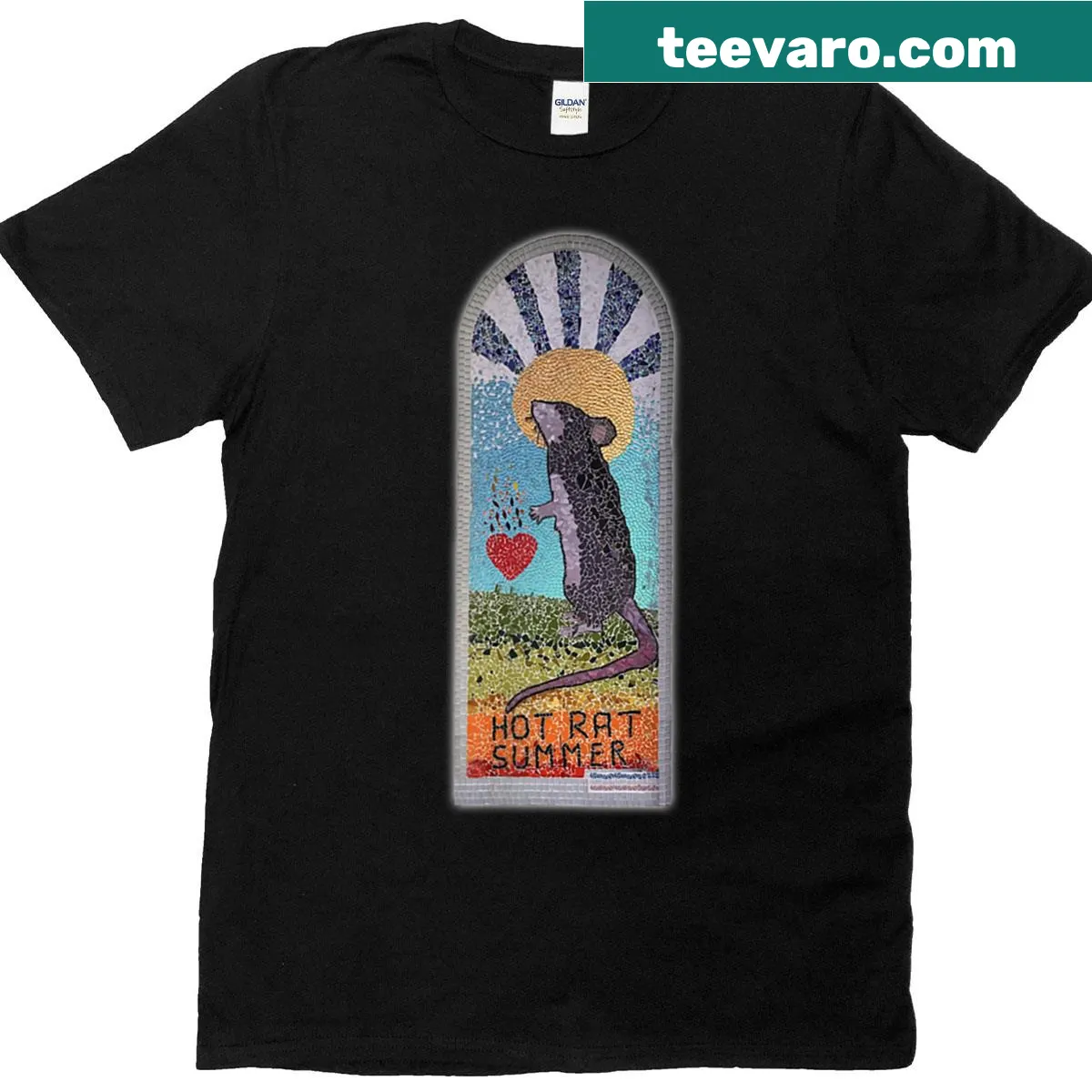 Hot Rat Summer graphic tee featuring playful typography. — on a men's t-shirt
