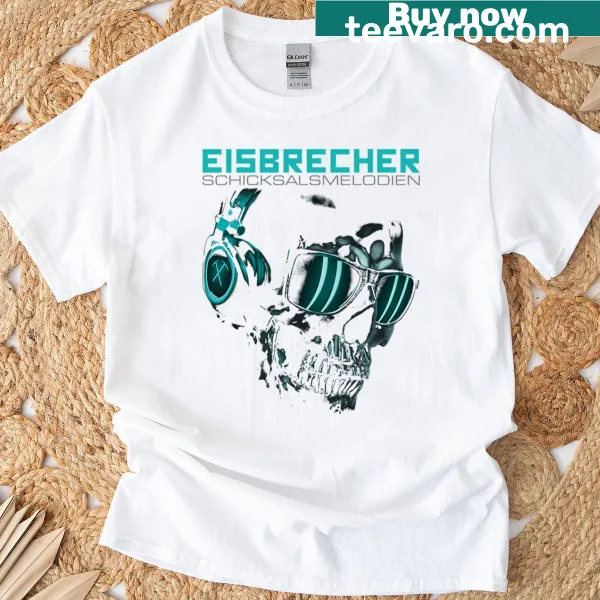 Artistic shirt featuring musical elements inspired by Eisbrecher