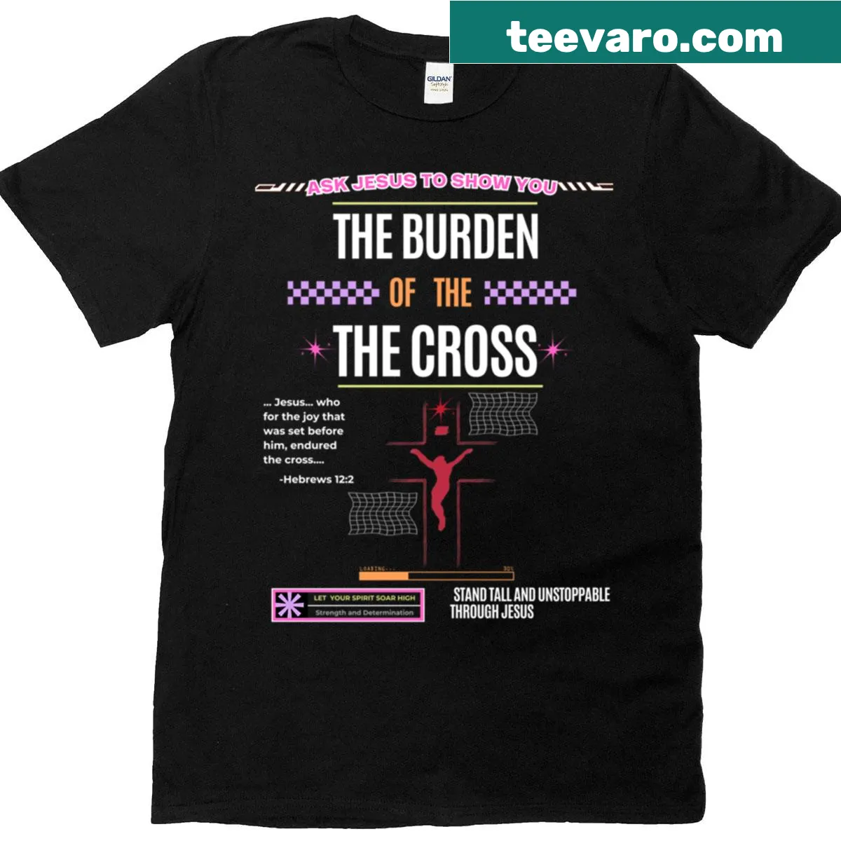 Thought-provoking text about faith and social awareness — on a men's t-shirt