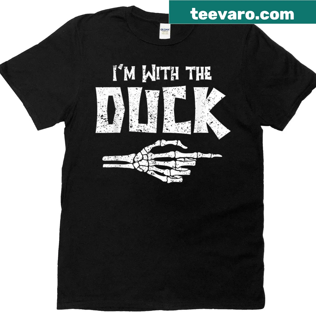 Cute graphic with the text 'I'm With Duck' — on a men's t-shirt