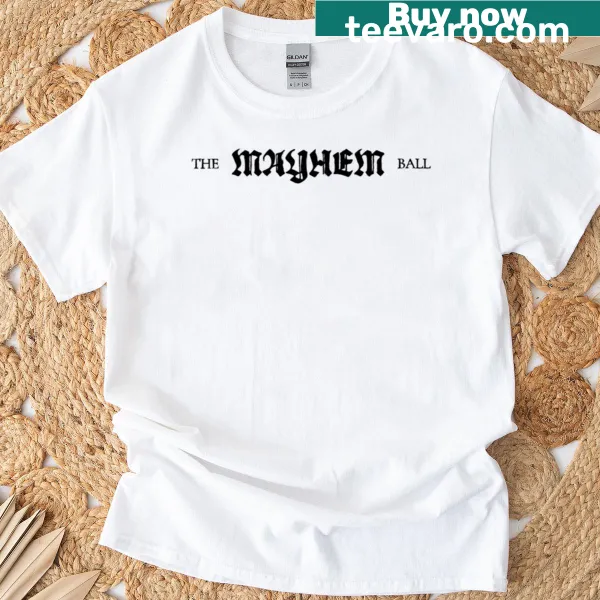 Lady Gaga Mayhem Ball logo T-shirt featuring bold lettering