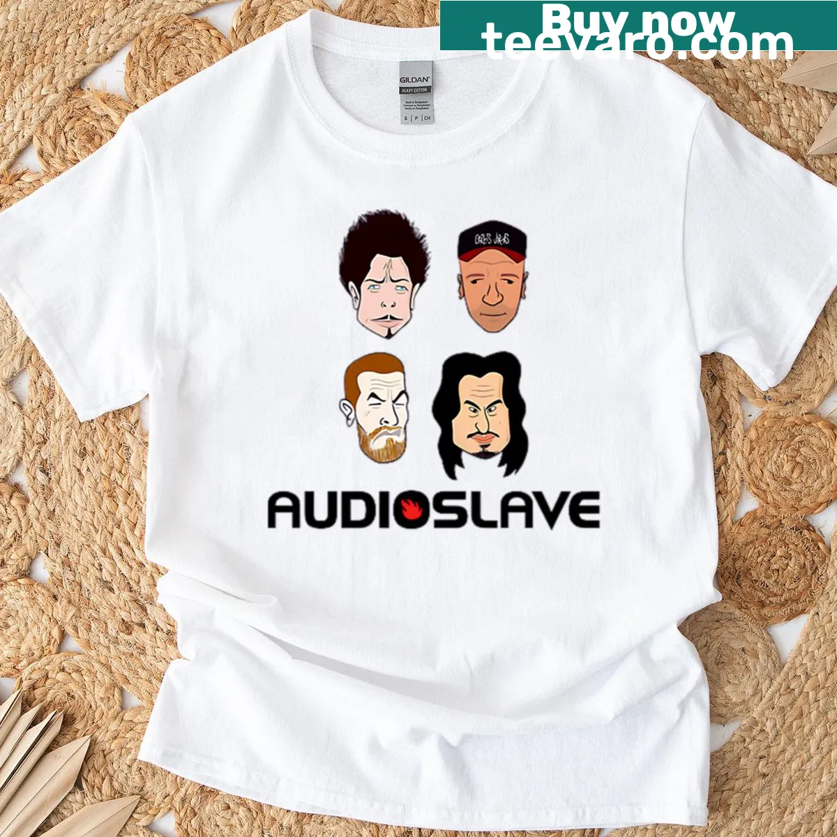 Vintage-style design with a lonely road theme on a t-shirt — on a men's t-shirt
