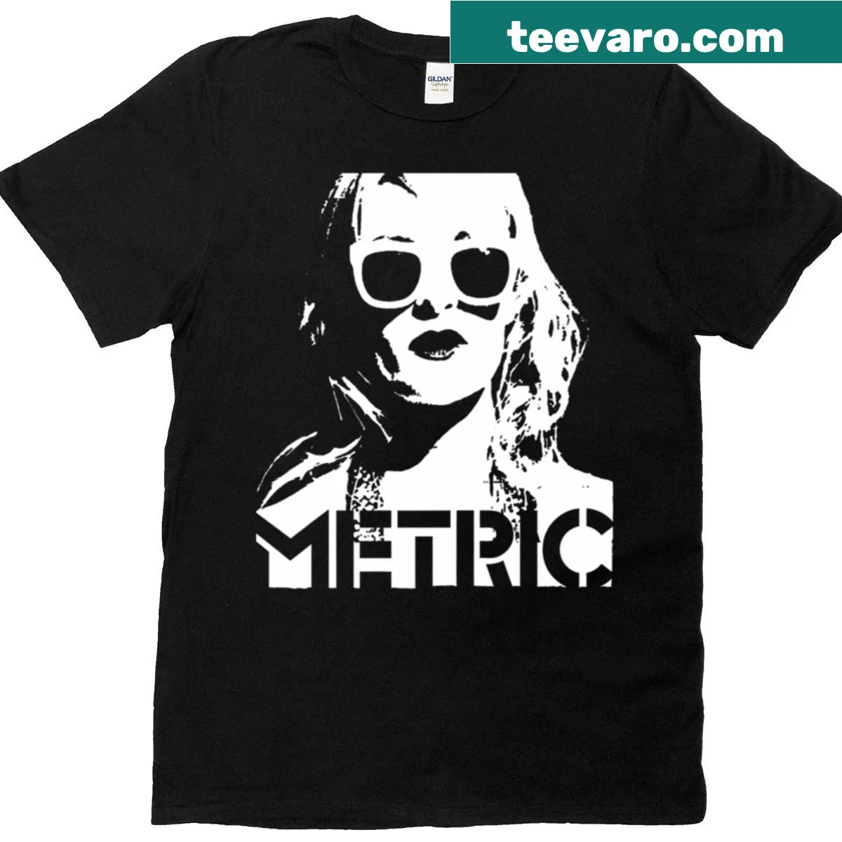 Bold typography design inspired by rock music on a T-shirt — on a men's t-shirt