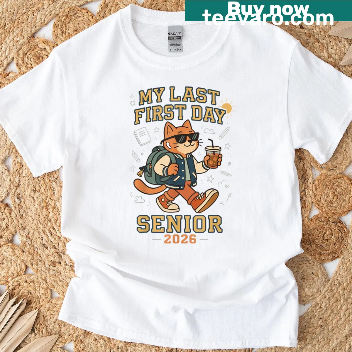 Funny My Last First Day Senior 2026 T-shirt — on a men's t-shirt
