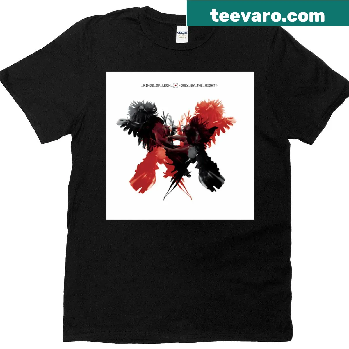Kings of Leon inspired t-shirt with 'Nightfall Energy' text. — on a men's t-shirt