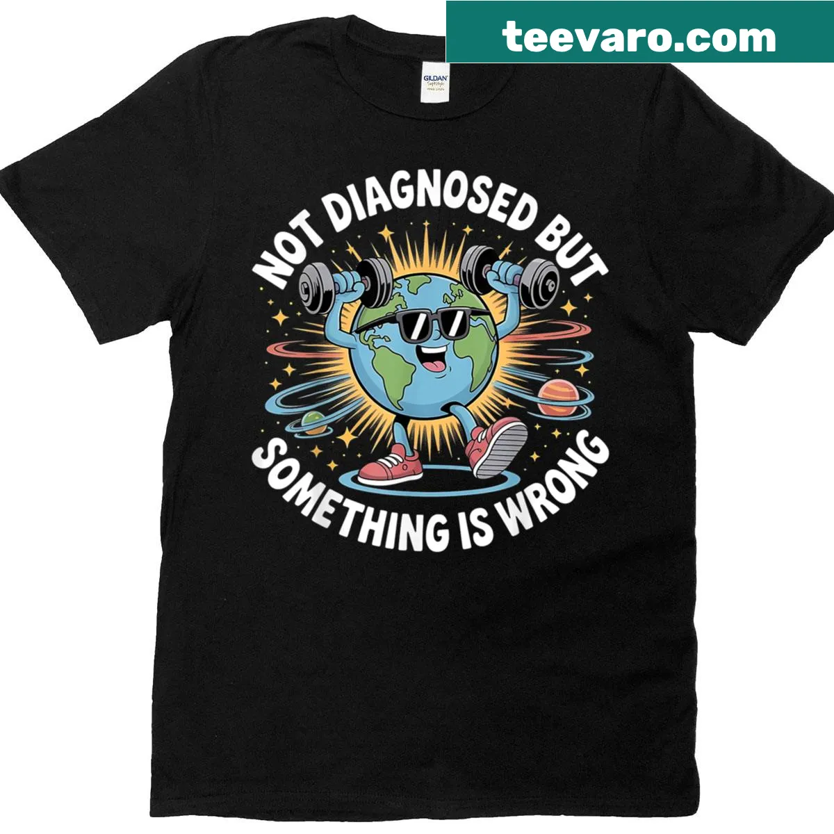 Mental health awareness t-shirt with relatable message text. — on a men's t-shirt