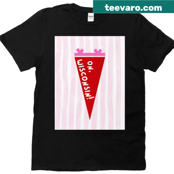 Wisconsin pennant design T-shirt featuring bold lettering