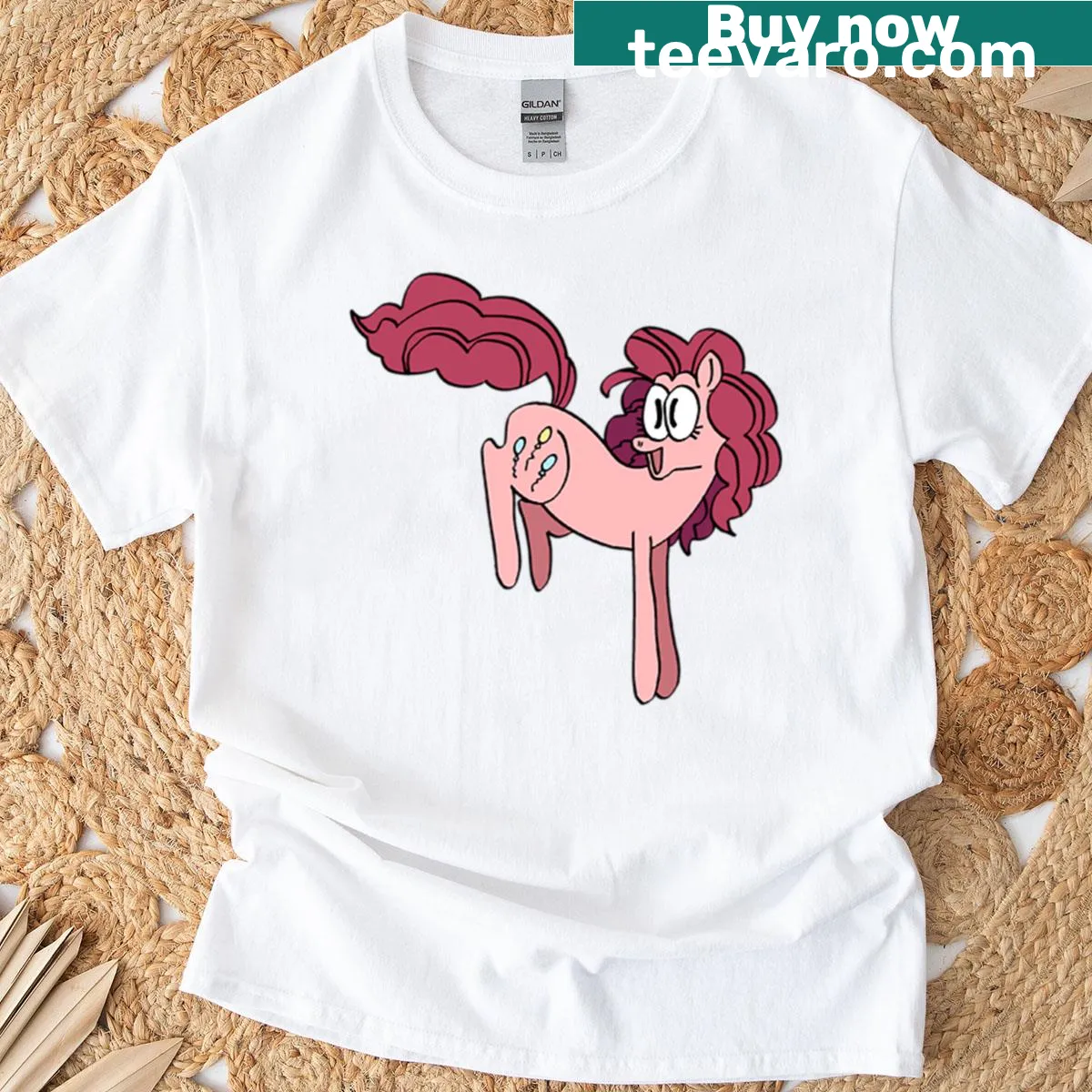 My Little Pony Pinkie Pie t-shirt featuring playful graphics — on a men's t-shirt