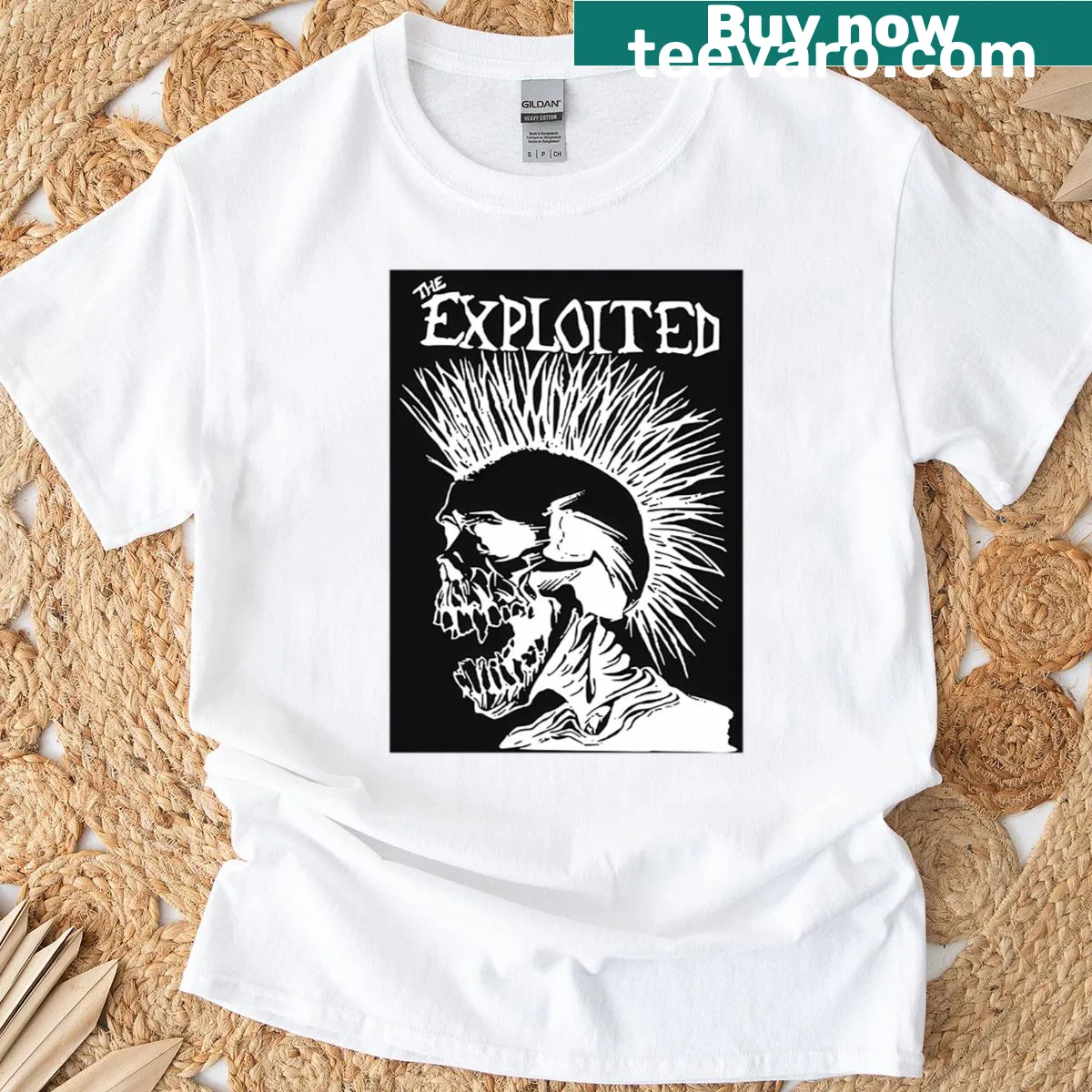 Punk rock T-shirt inspired by The Exploited — on a men's t-shirt