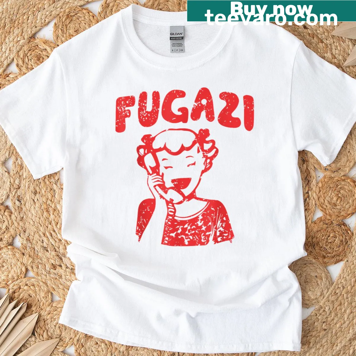 Fugazi retro graphic tee appealing to punk rock fans — on a men's t-shirt