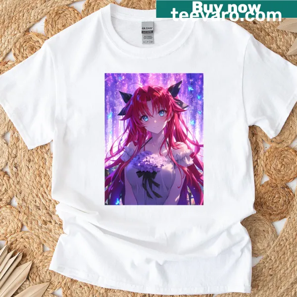 Anime t-shirt featuring Rias Gremory with vibrant character design