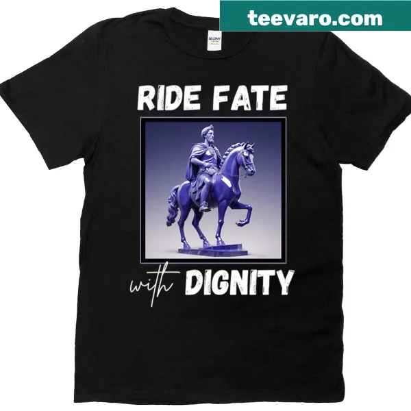 Illustrated T-shirt featuring Marcus Aurelius and a blue tanzanite crystal