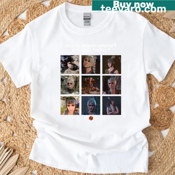 Funny Shadowheart meme graphic T-shirt from Baldur's Gate 3.